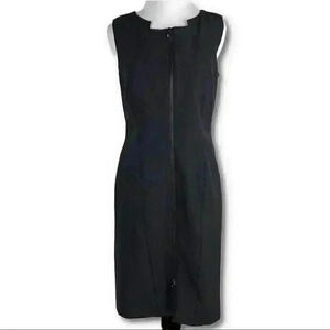 New Kenneth Cole collection womens zip down dress size 4 black pencil career LBD